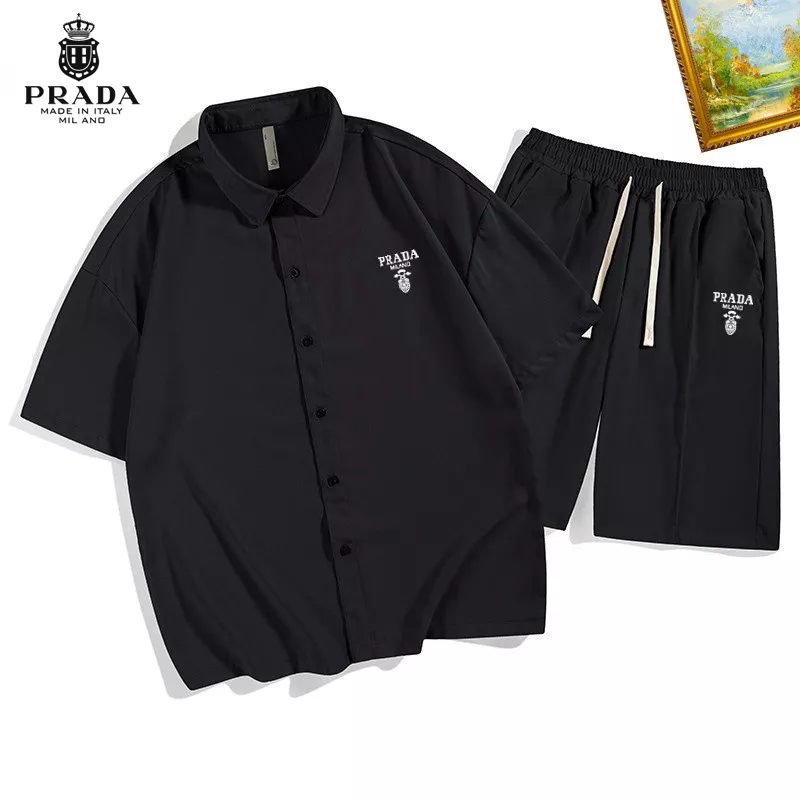 Prada Tracksuits Short Sleeved For Men Functional 7025