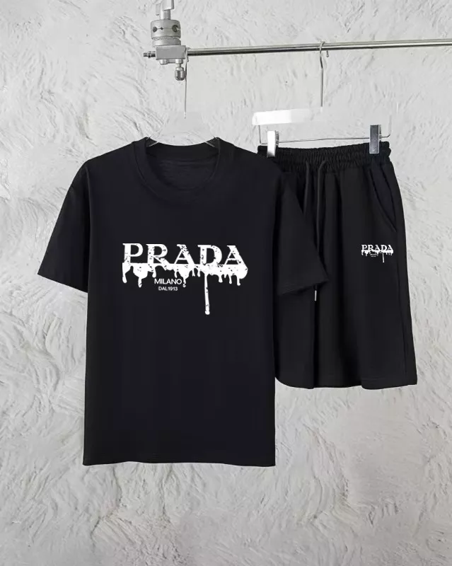 Prada Tracksuits Short Sleeved For Unisex Comfortable 4458