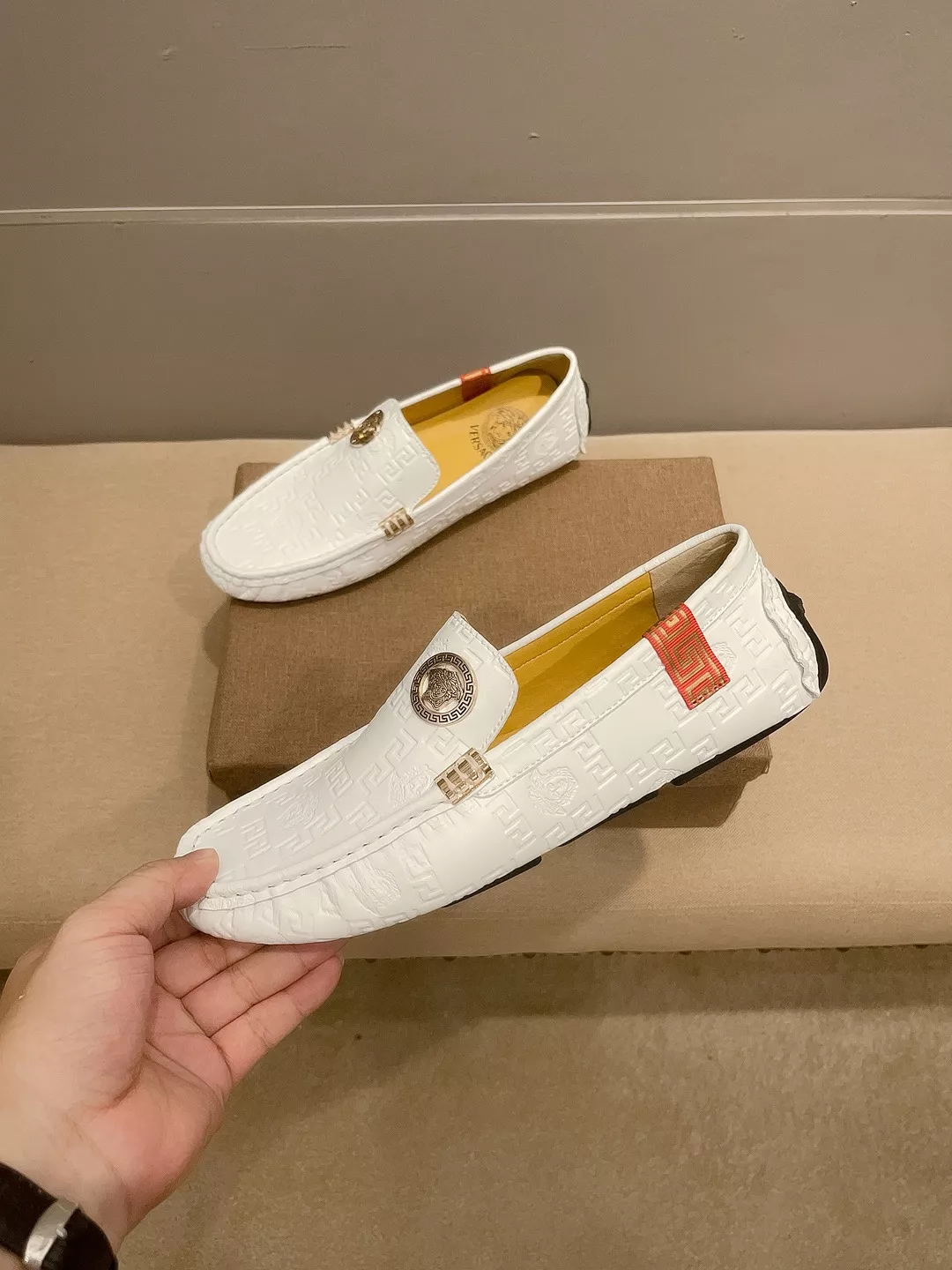 Refined 1695 Versace Leather Shoes For Men