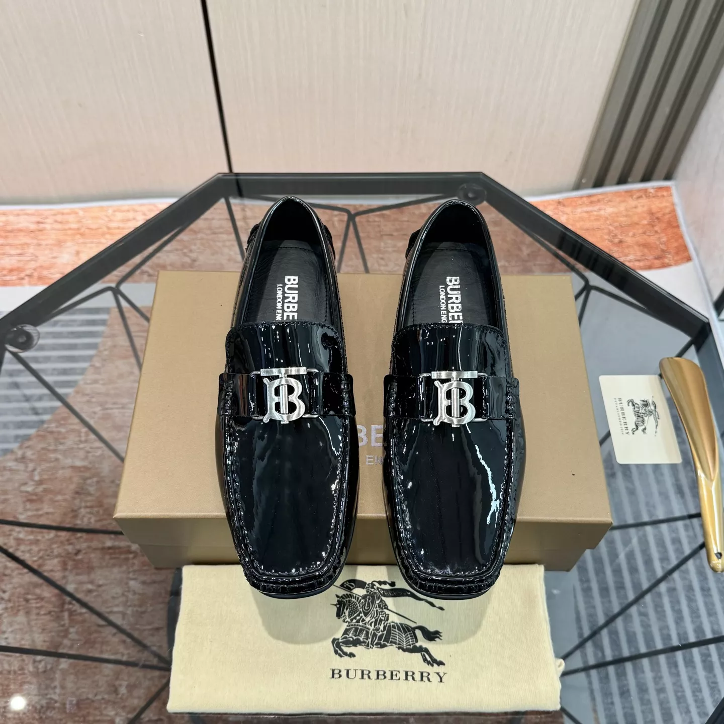 Refined 3696 Burberry Leather Shoes For Men