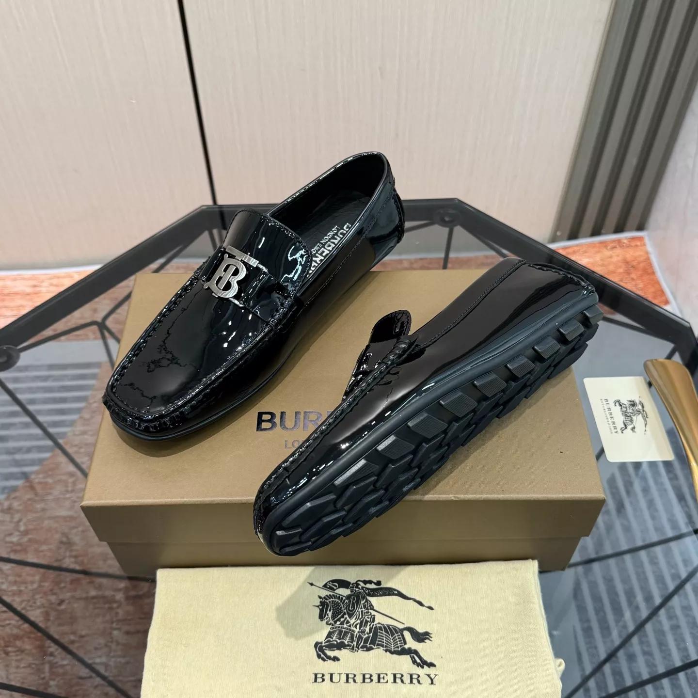 Refined 3696 Burberry Leather Shoes For Men