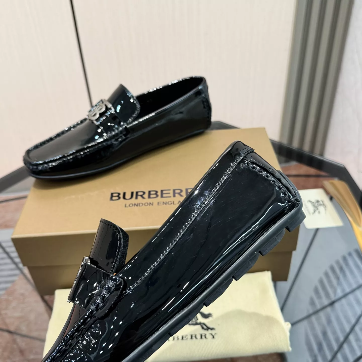 Refined 3696 Burberry Leather Shoes For Men