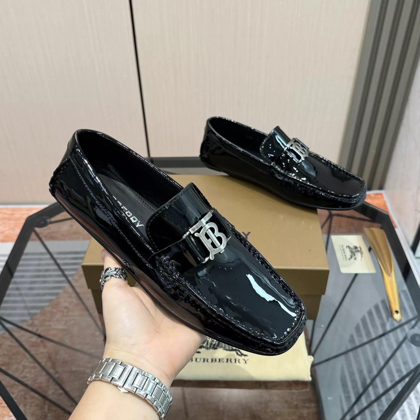 Refined 3696 Burberry Leather Shoes For Men
