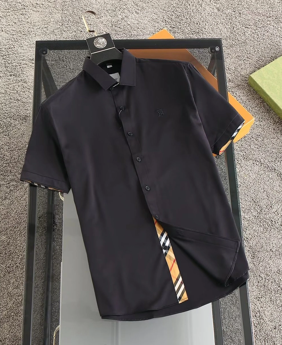 Refined 4396 Burberry Shirts Short Sleeved For Men