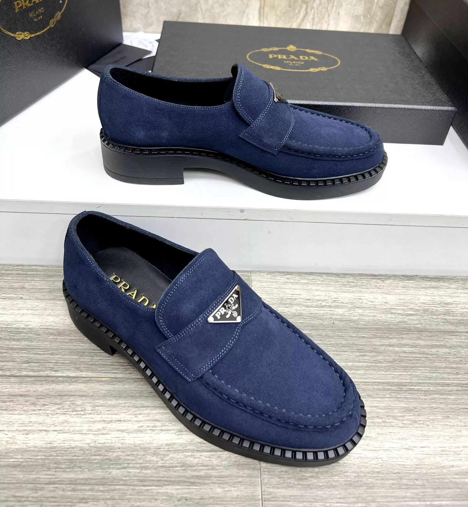 Refined 6109 Prada Leather Shoes For Men