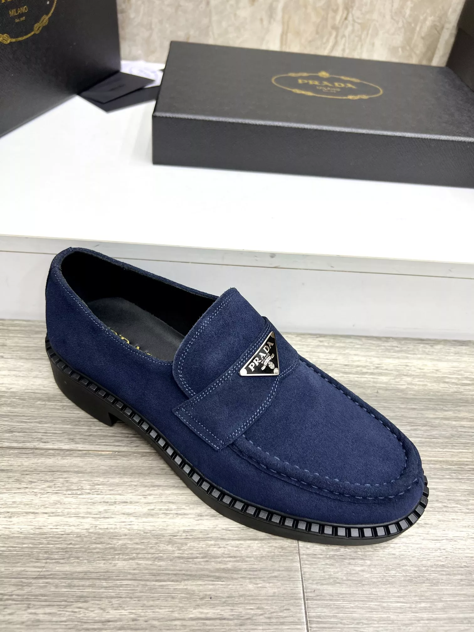 Refined 6109 Prada Leather Shoes For Men