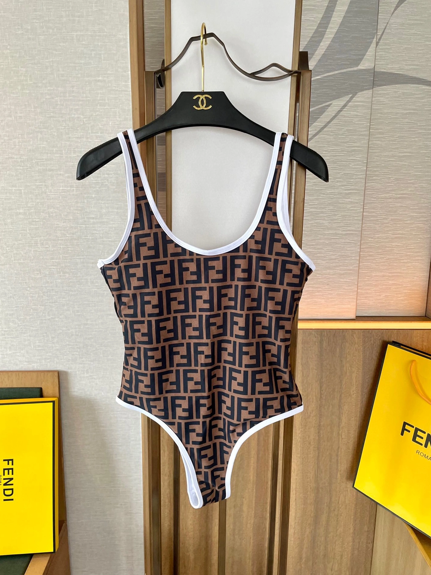Refined 7257 Fendi Bathing Suits Sleeveless For Women