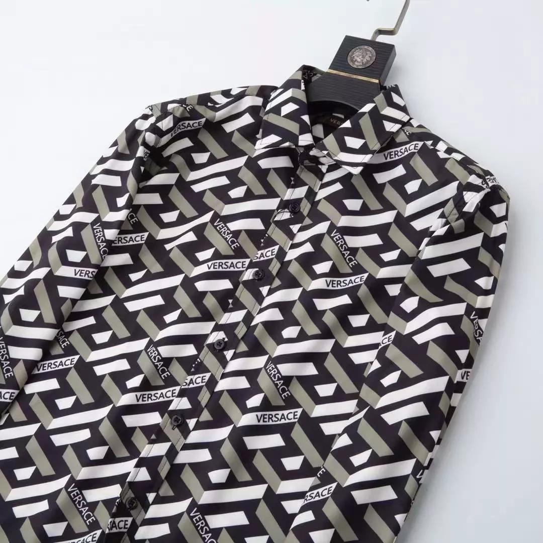Refined 7351 Versace Shirts Long Sleeved For Men