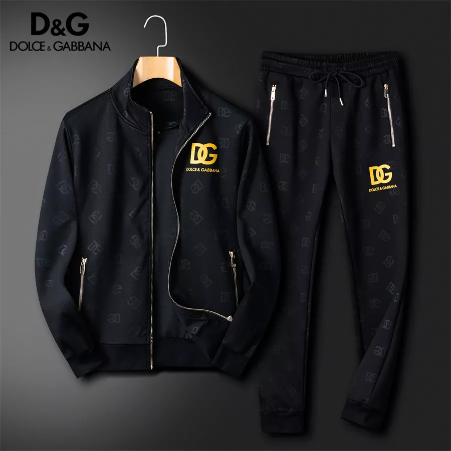 Refined 7568 Dolce & Gabbana D&G Tracksuits Long Sleeved For Men