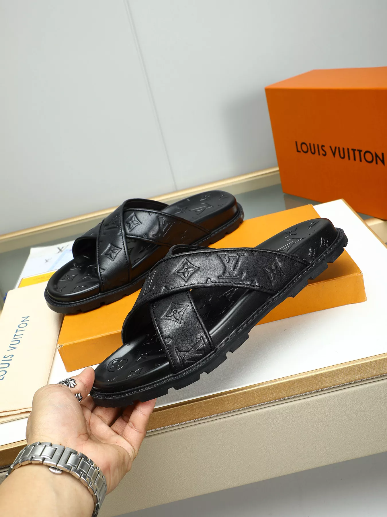 Refined 8705 Louis Vuitton Slippers For Men
