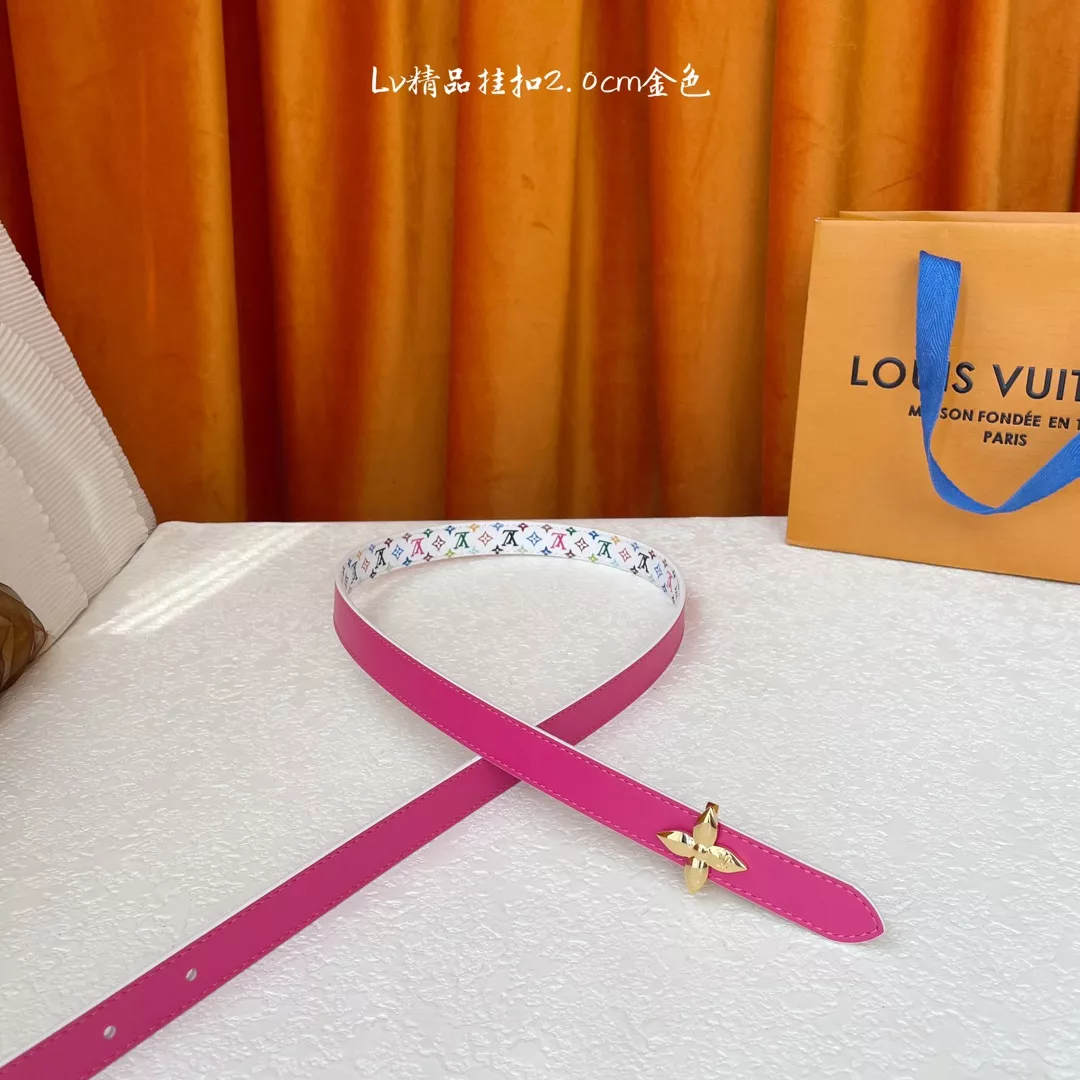 Refined 8827 Louis Vuitton AAA Quality Belts In 2.0cm For Women