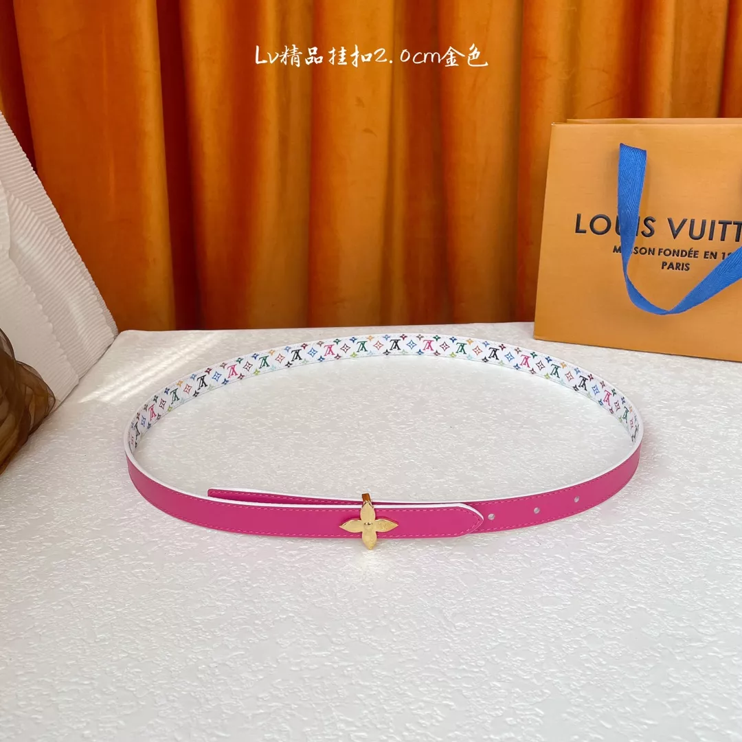 Refined 8827 Louis Vuitton AAA Quality Belts In 2.0cm For Women