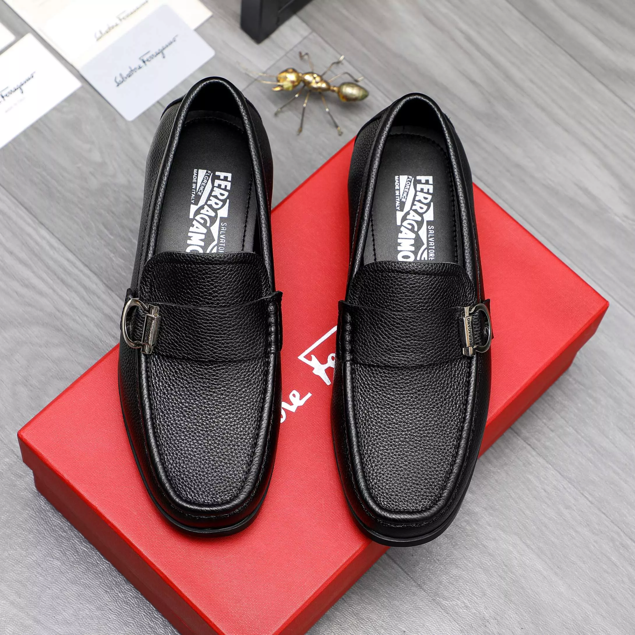 Refined 9134 Salvatore Ferragamo Leather Shoes For Men