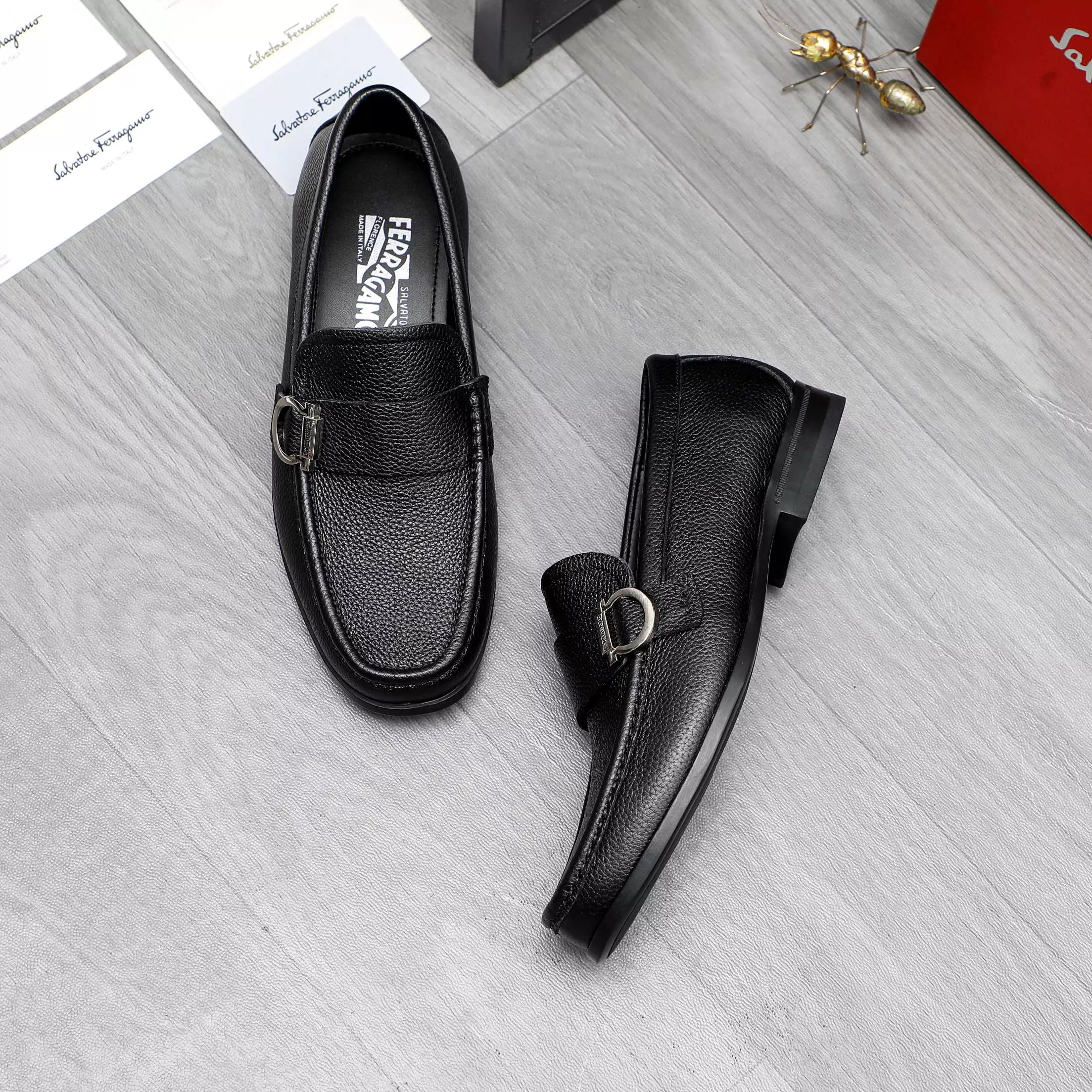 Refined 9134 Salvatore Ferragamo Leather Shoes For Men