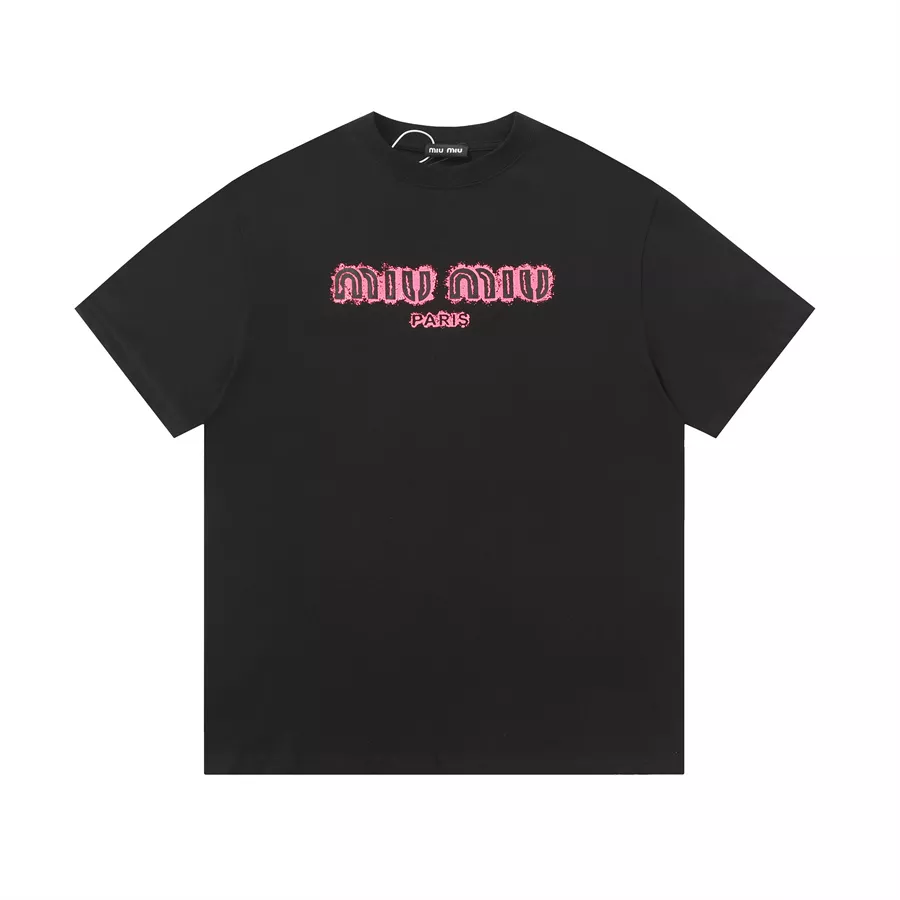 Refined 9468 MIU MIU T-Shirts Short Sleeved For Unisex