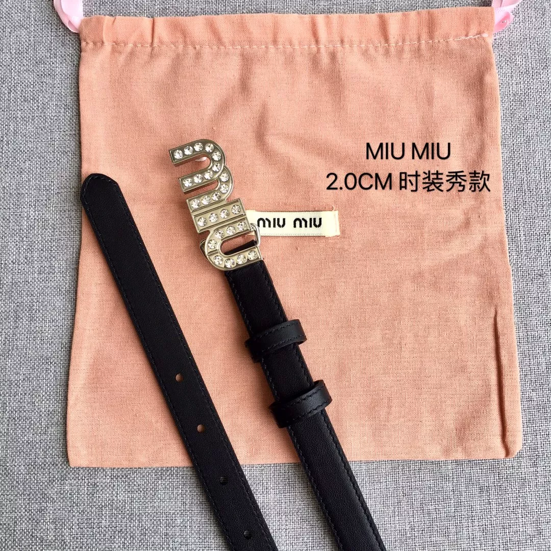 Reliable 3152 MIU MIU AAA Quality Belts In 2.0cm For Women