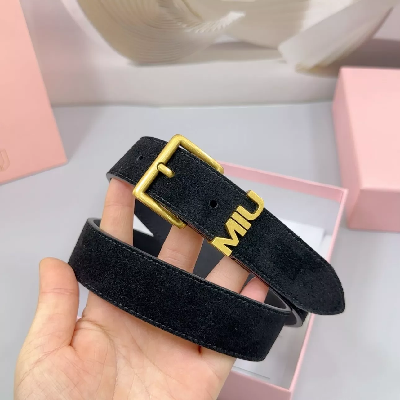 Reliable 756 MIU MIU AAA Quality Belts In 3.0cm For Women