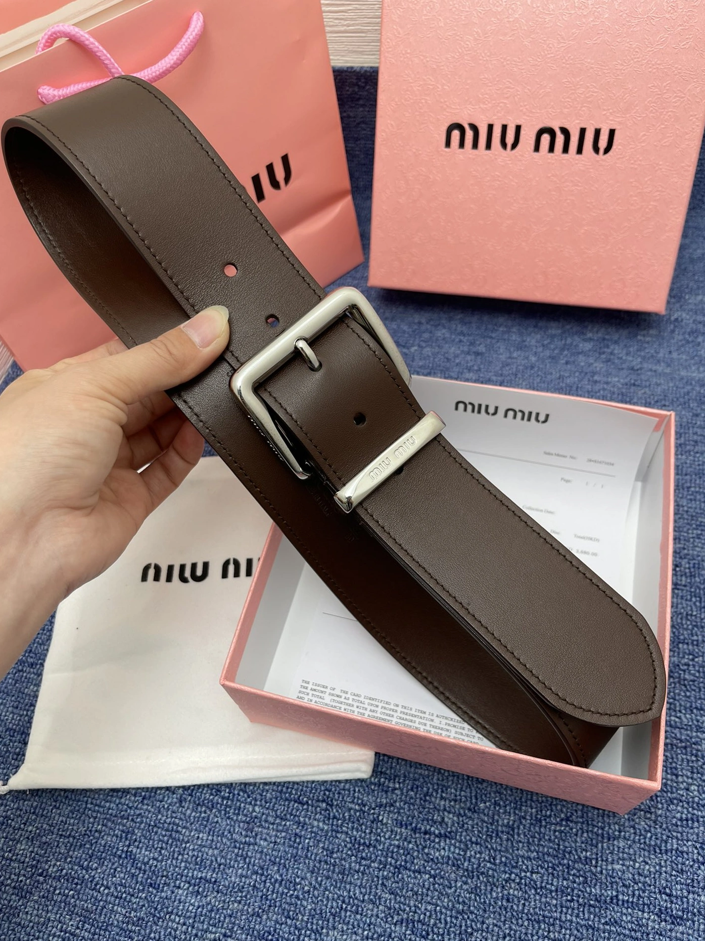 Reliable 778 MIU MIU AAA Quality Belts For Women