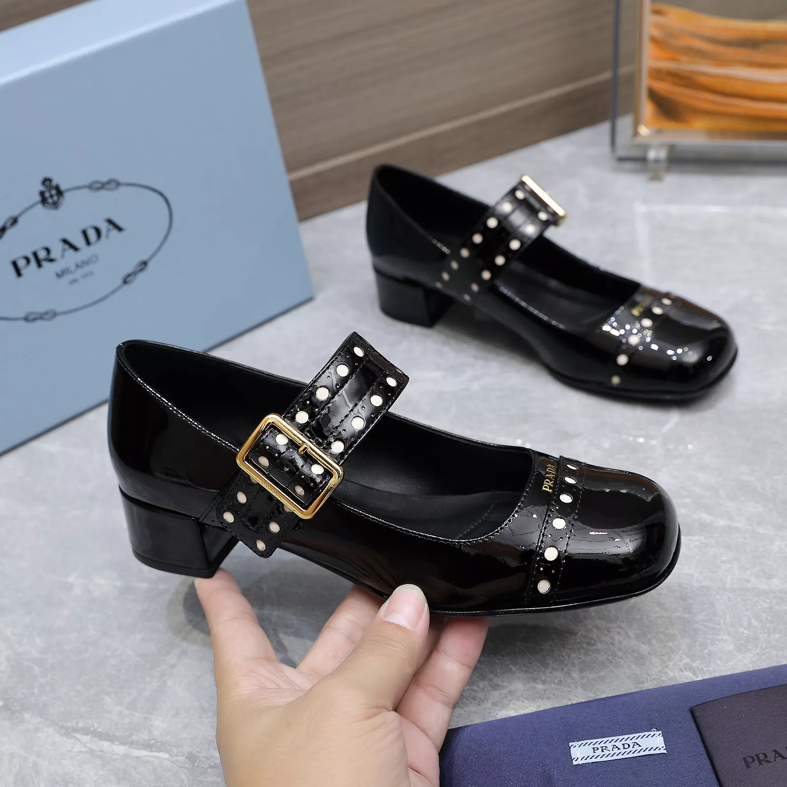 Reliable 9354 Prada High-heeled Shoes For Women