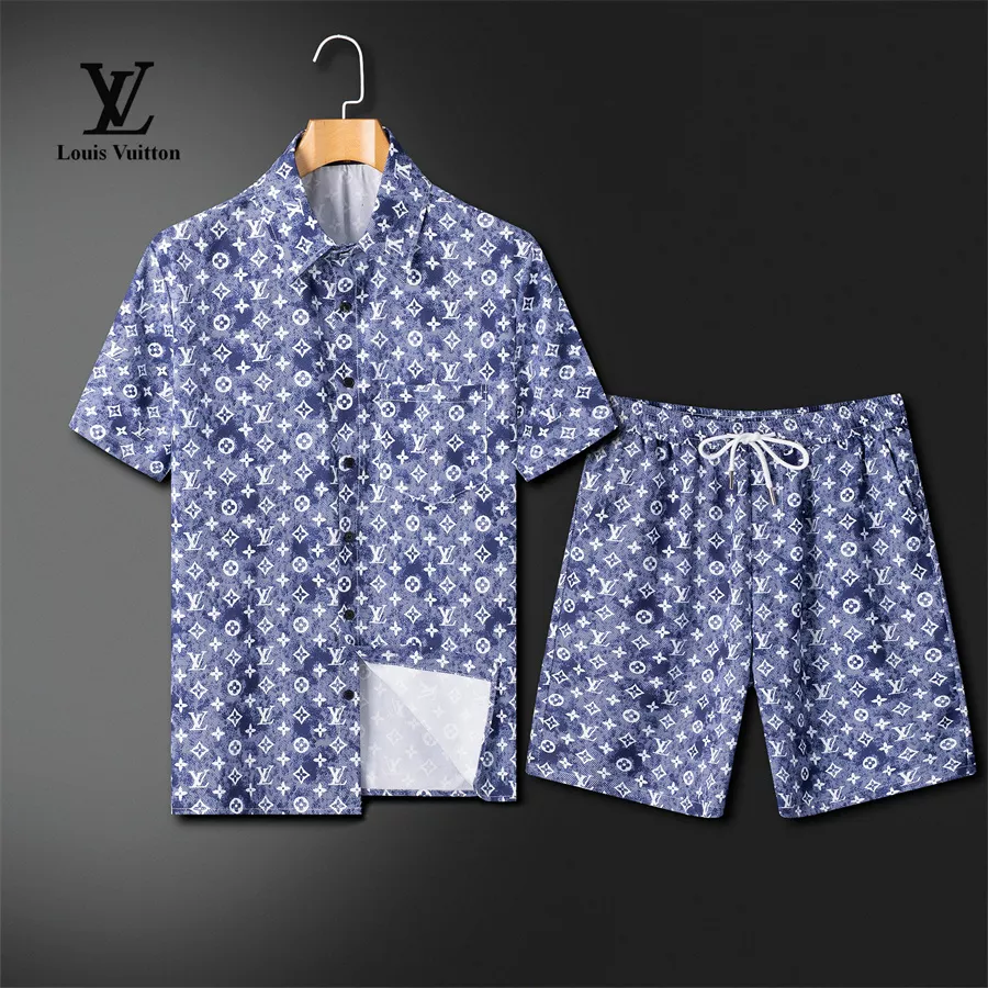 Reliable 9956 Louis Vuitton LV Tracksuits Short Sleeved For Men