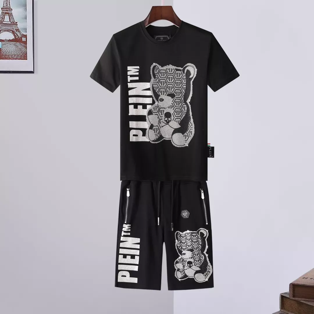 Resilient 1944 Philipp Plein PP Tracksuits Short Sleeved For Men