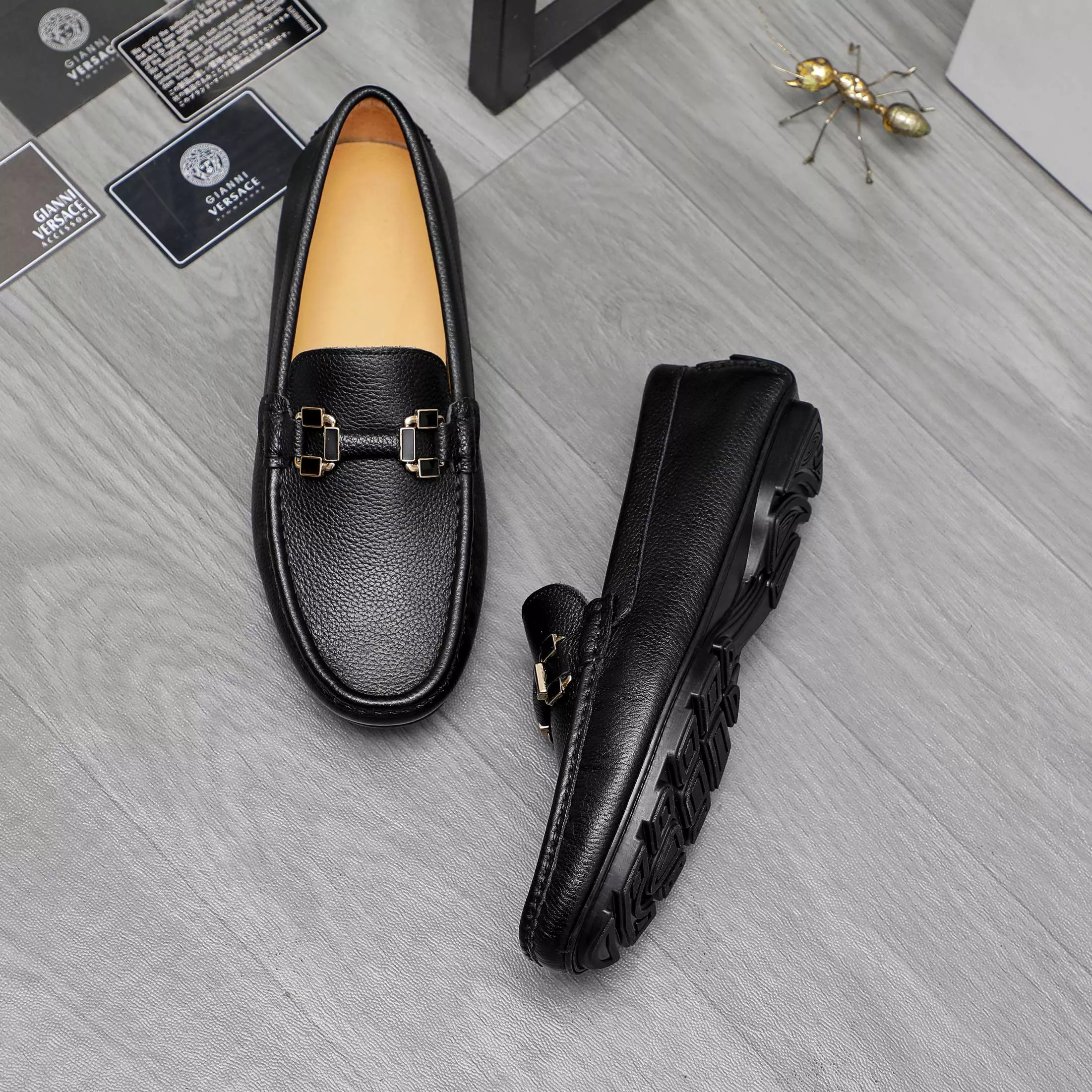 Resilient 3643 Versace Leather Shoes For Men