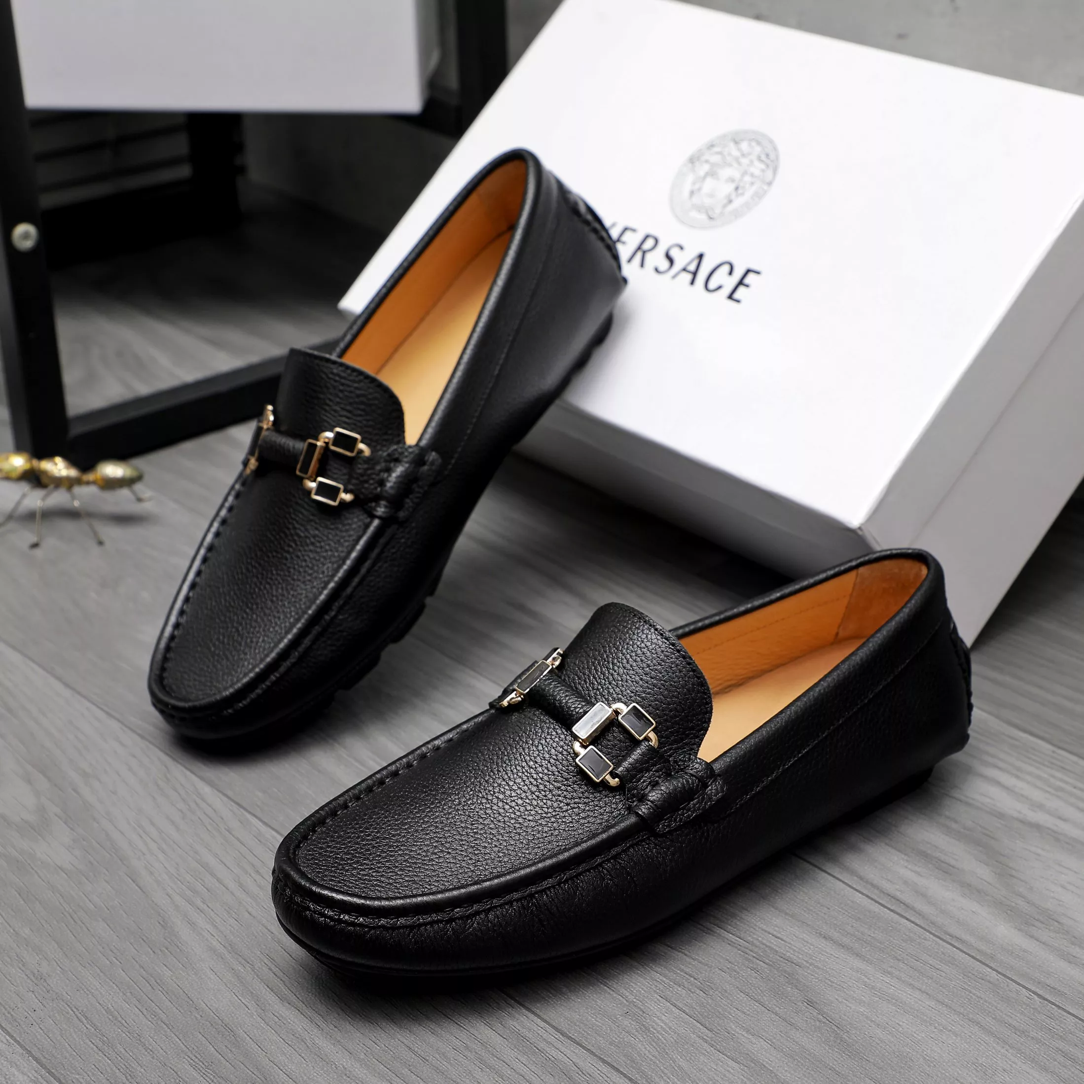 Resilient 3643 Versace Leather Shoes For Men