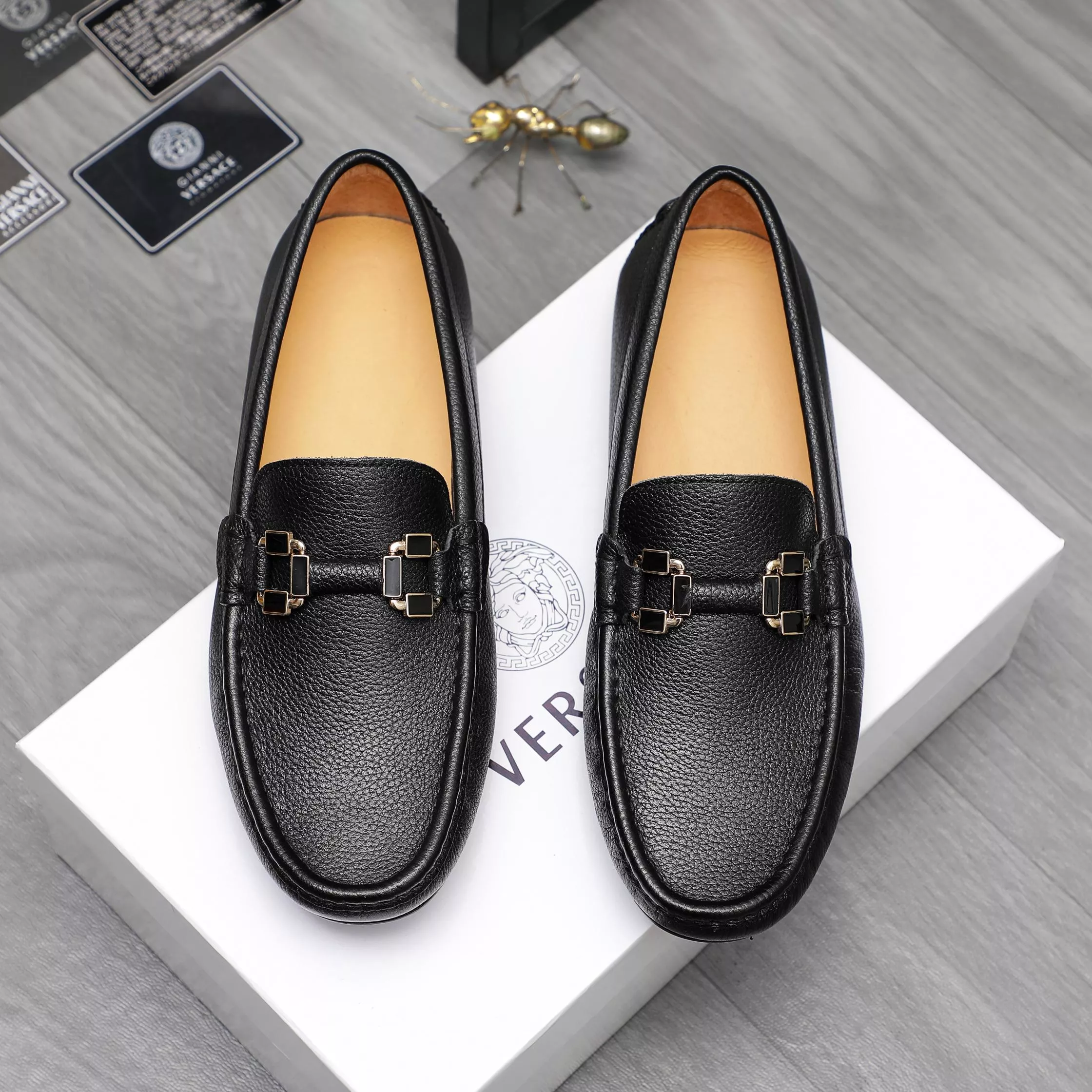 Resilient 3643 Versace Leather Shoes For Men
