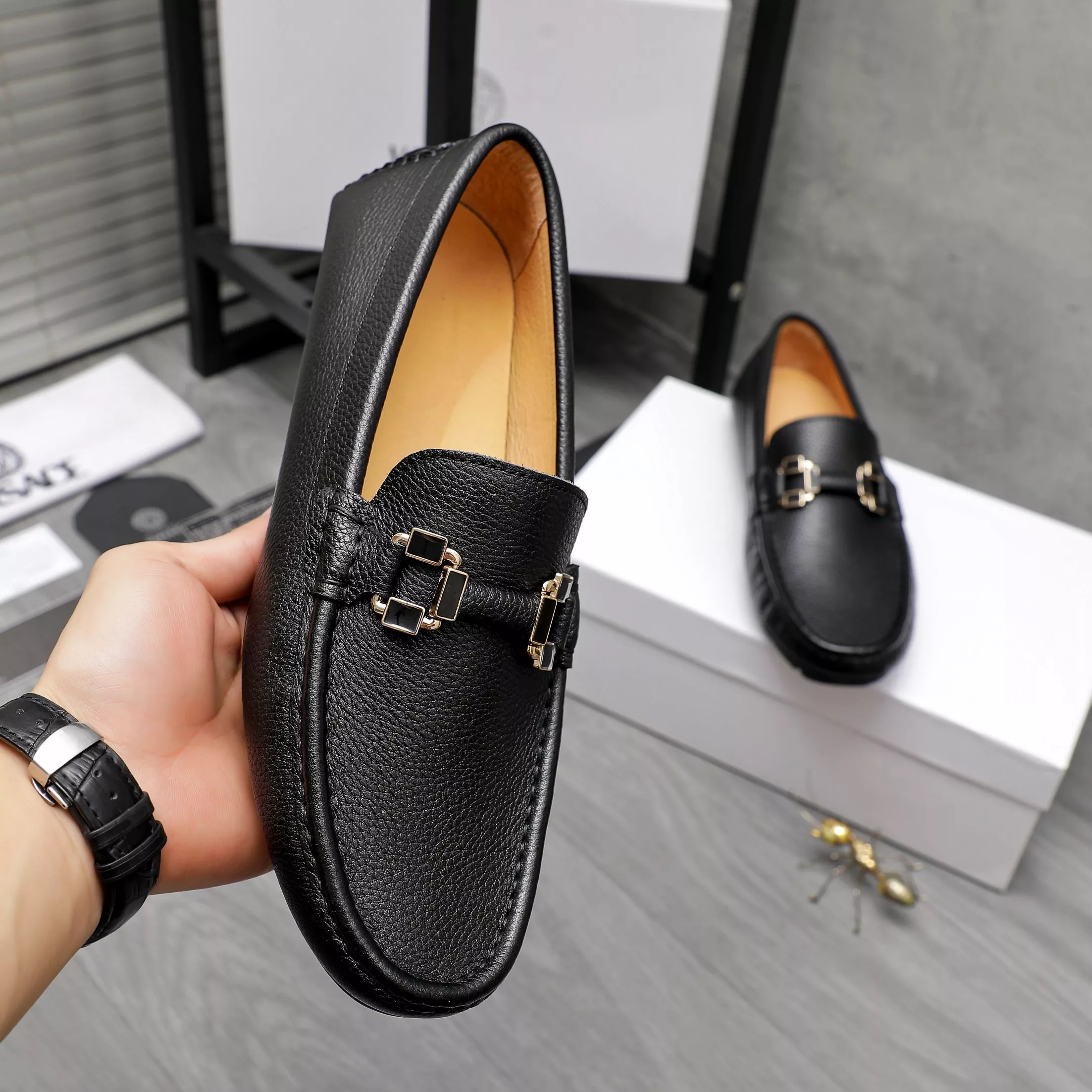 Resilient 3643 Versace Leather Shoes For Men