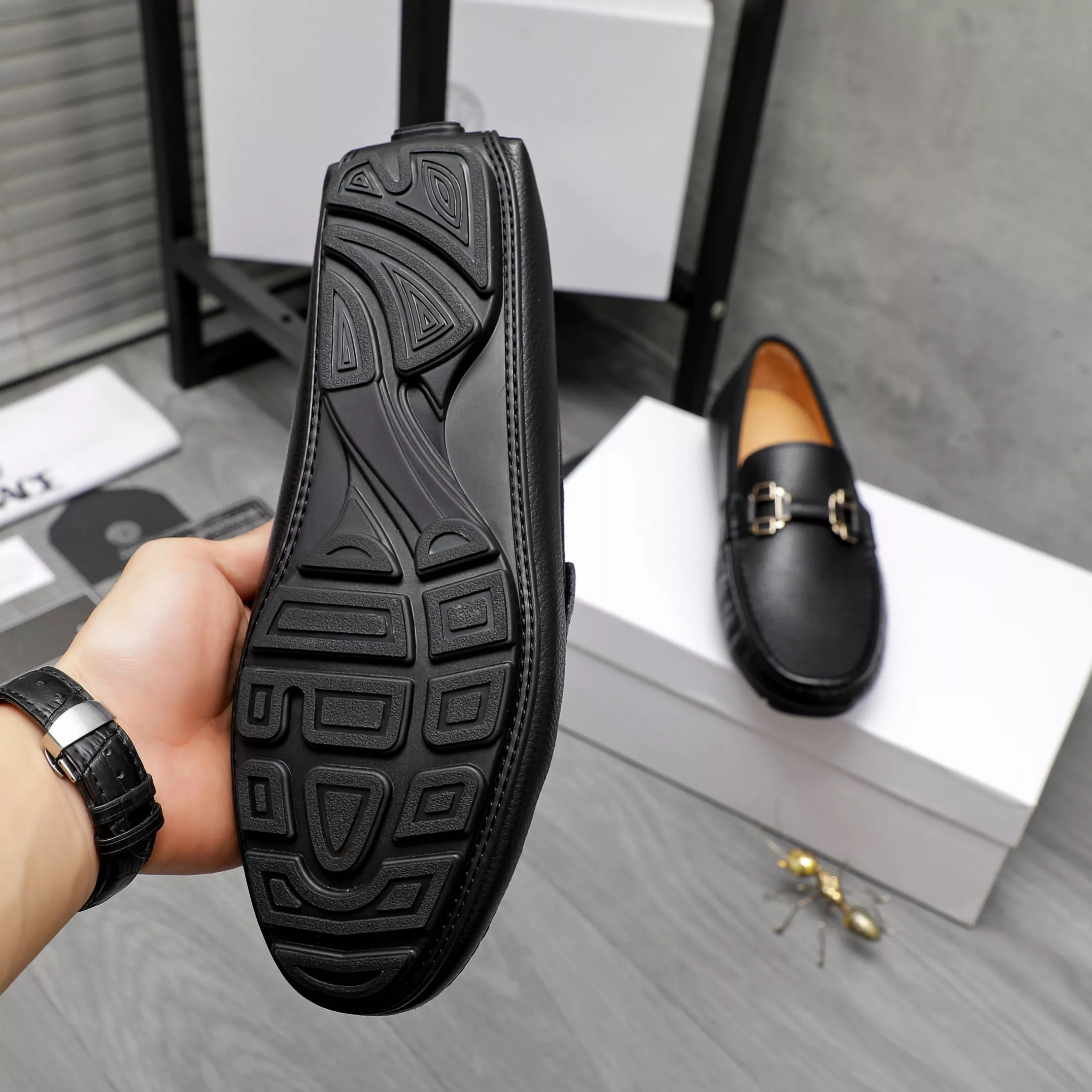 Resilient 3643 Versace Leather Shoes For Men