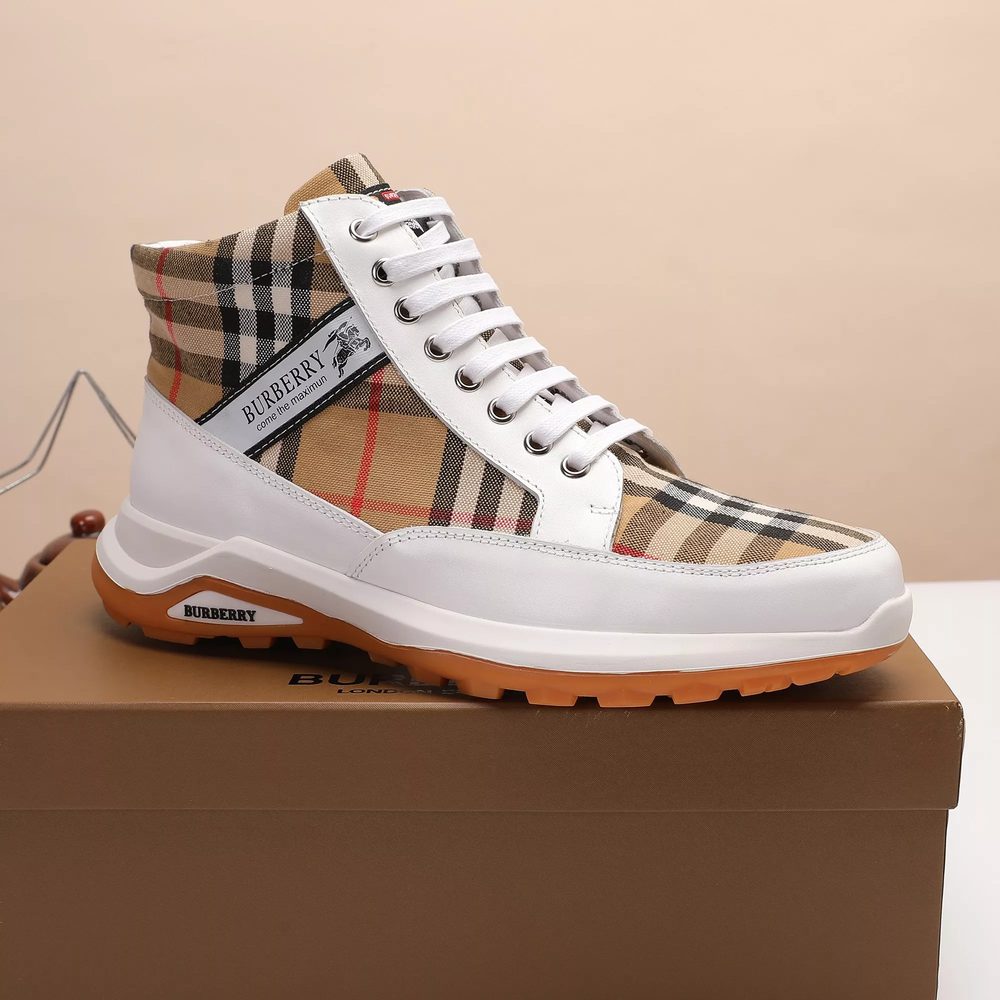 Resilient 3810 Burberry High Tops Shoes For Men