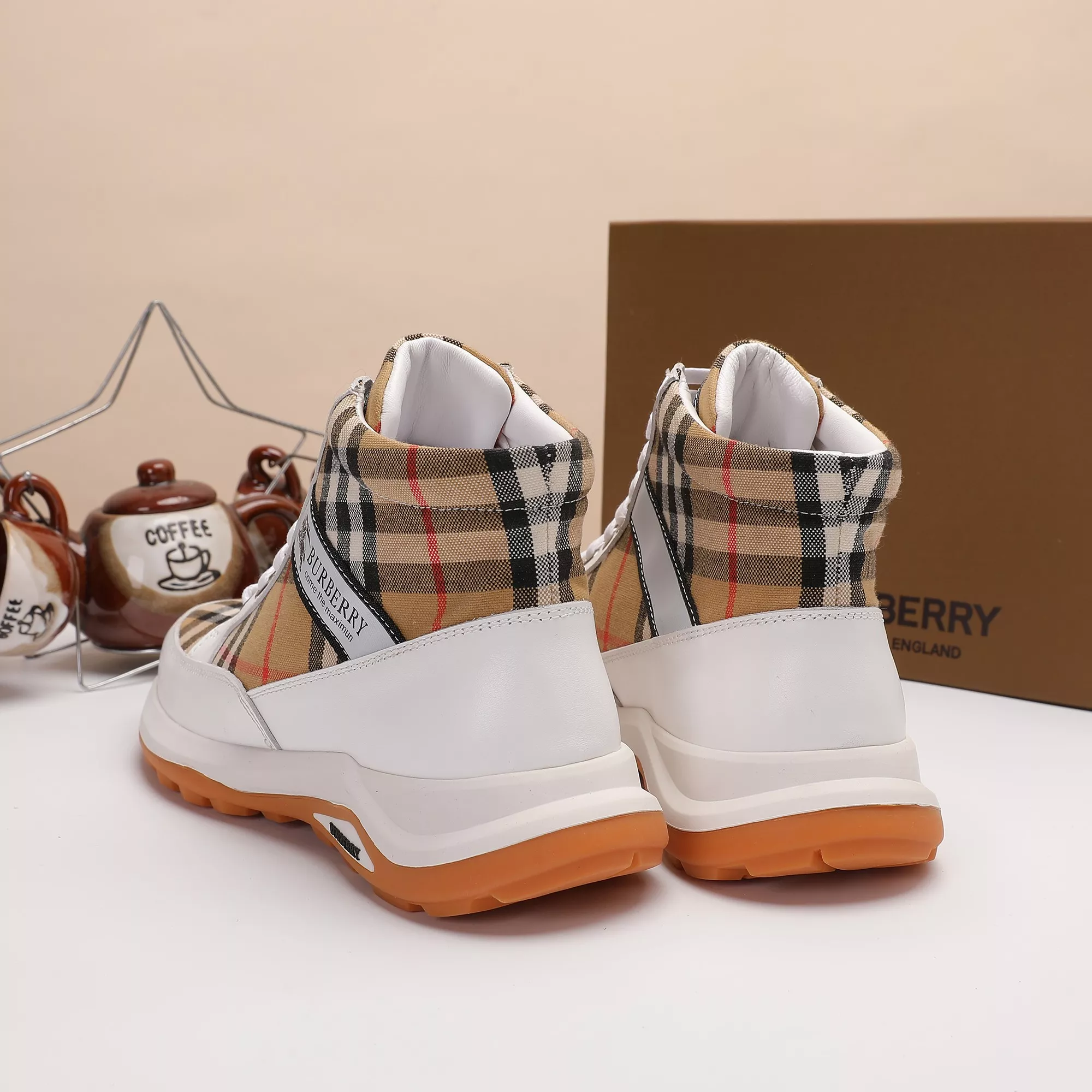 Resilient 3810 Burberry High Tops Shoes For Men