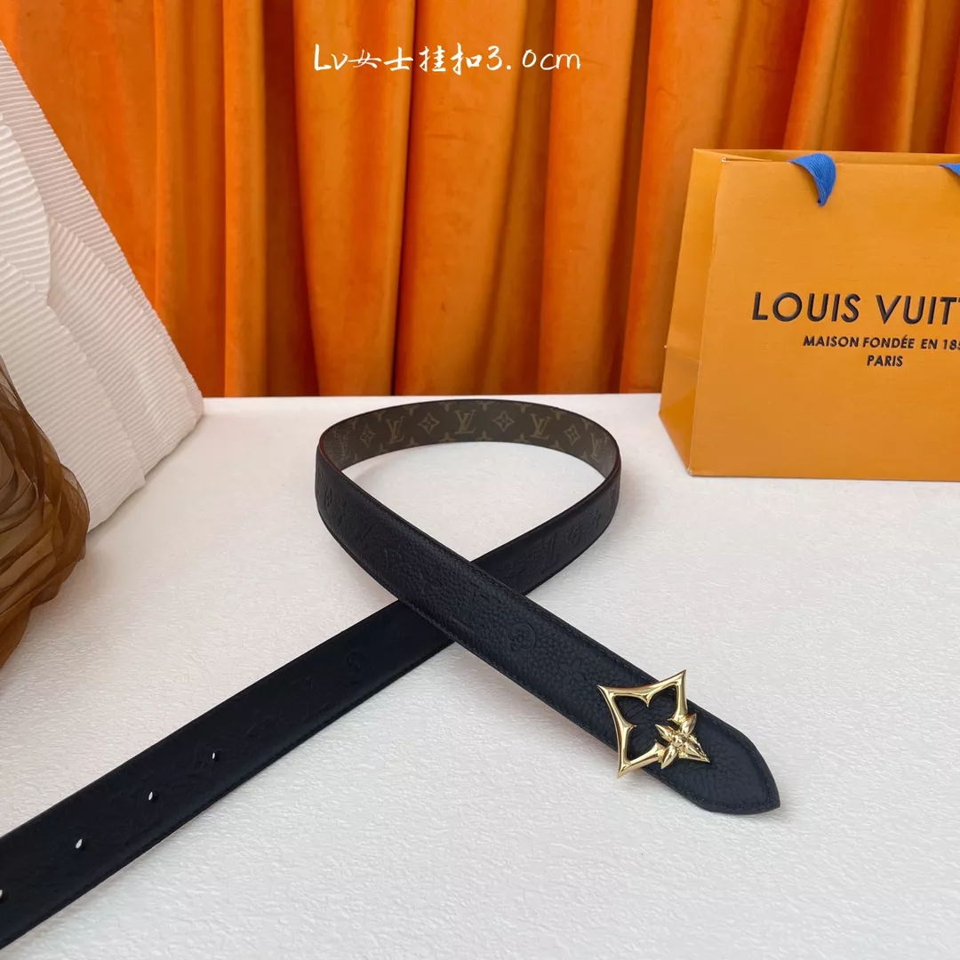 Resilient 3822 Louis Vuitton AAA Quality Belts In 3.0cm For Women