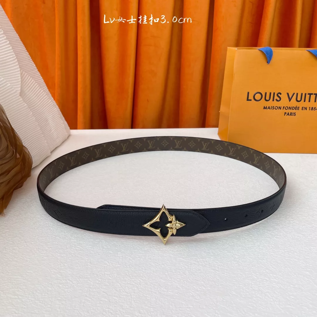 Resilient 3822 Louis Vuitton AAA Quality Belts In 3.0cm For Women