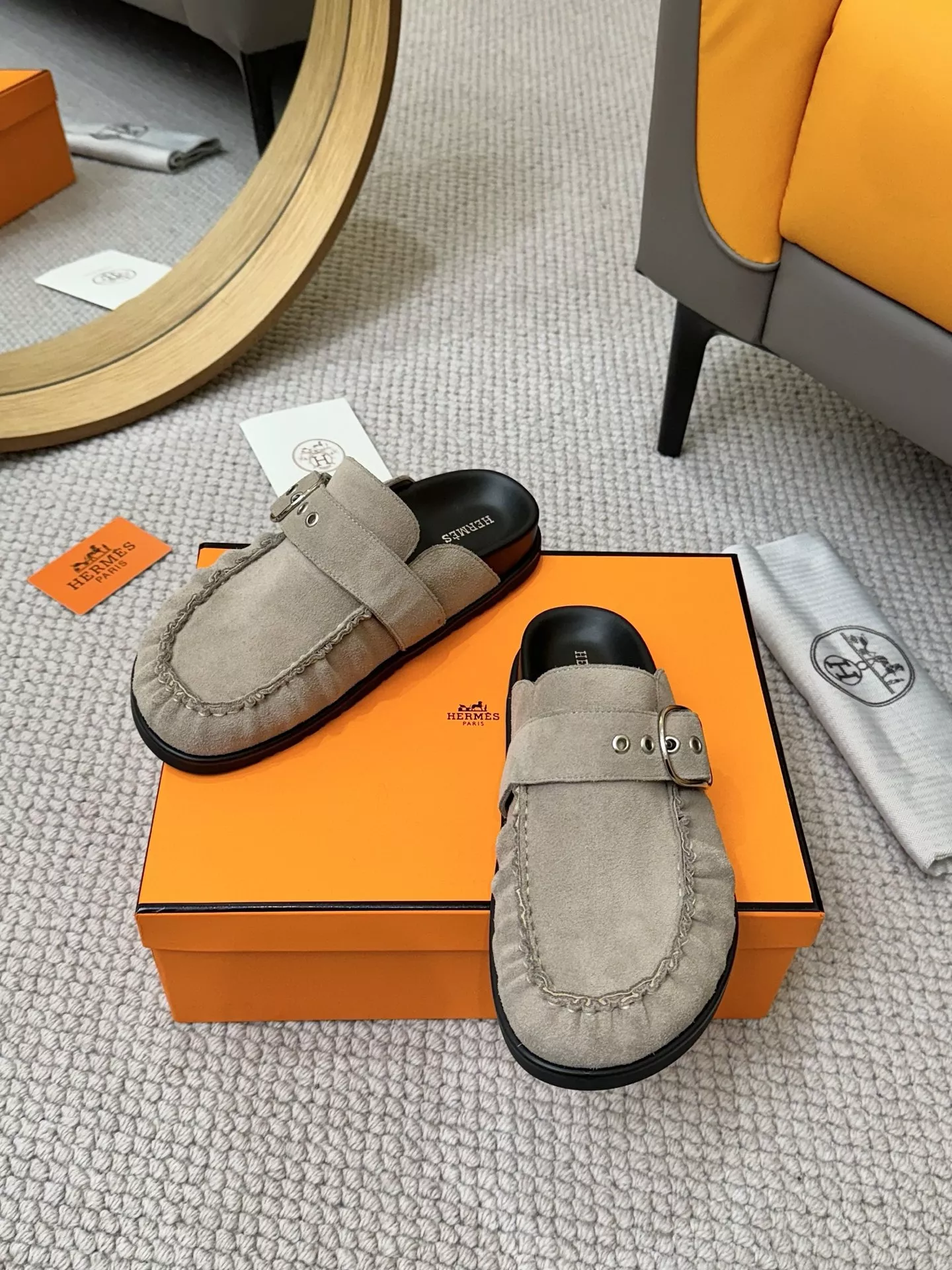Resilient 4087 Hermes Slippers For Men