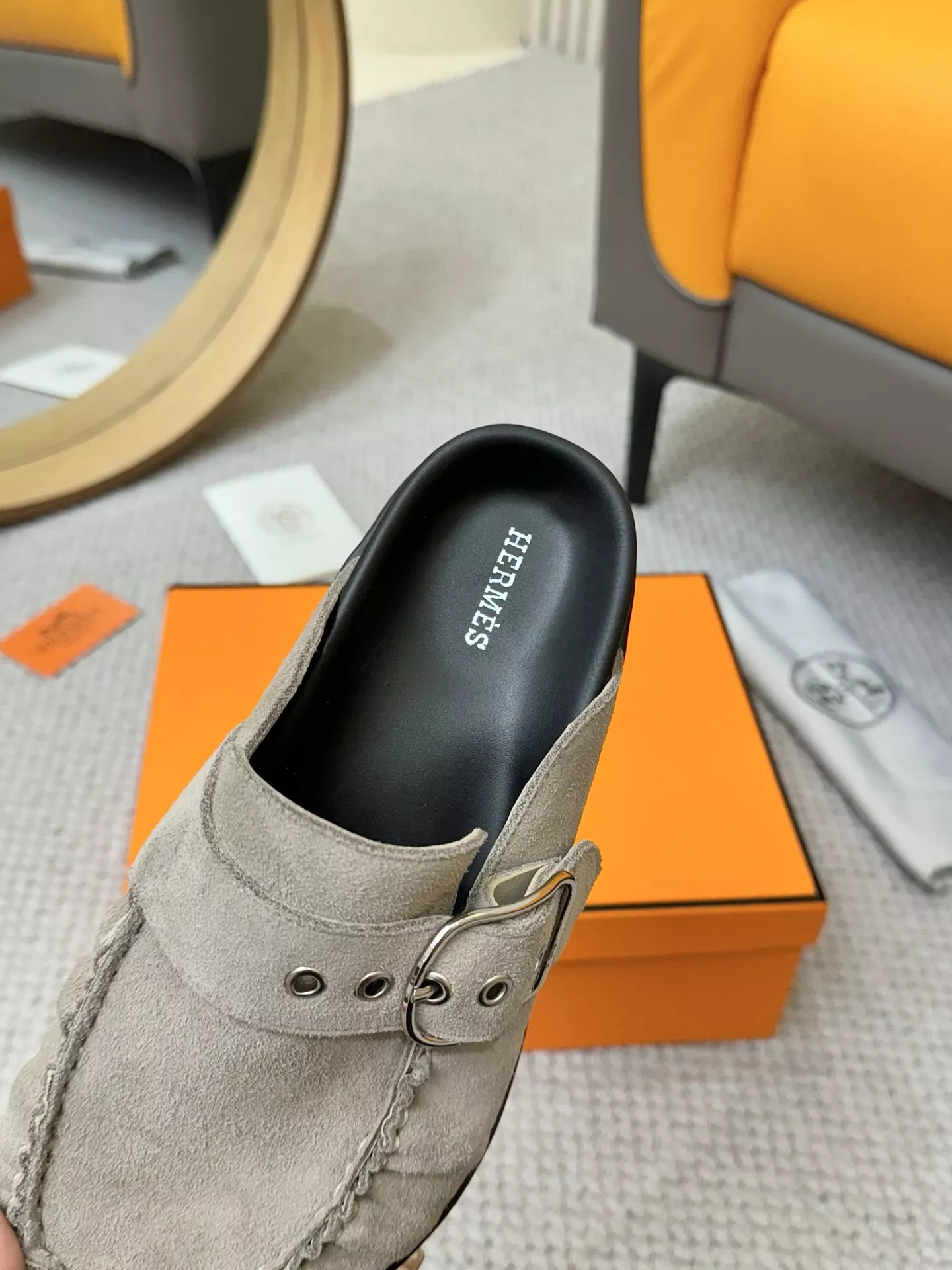 Resilient 4087 Hermes Slippers For Men