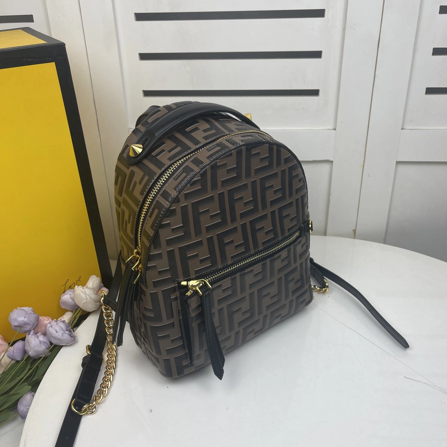 Resilient 4386 Fendi AAA Quality Backpacks For Women