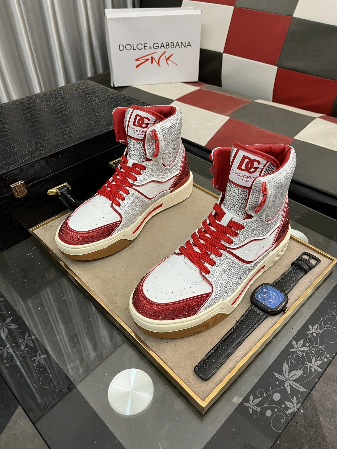 Resilient 4703 Dolce & Gabbana D&G High Top Shoes For Men
