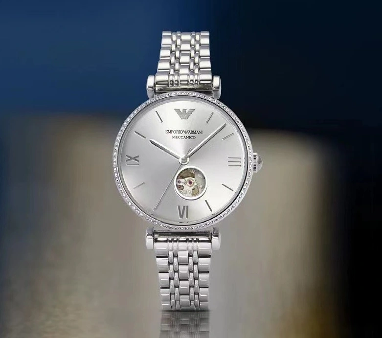 Resilient 4854 Armani AAA Quality Watches In Silver For Women