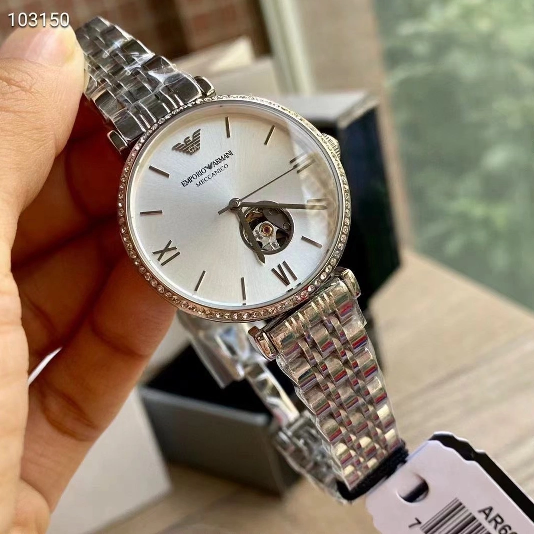 Resilient 4854 Armani AAA Quality Watches In Silver For Women