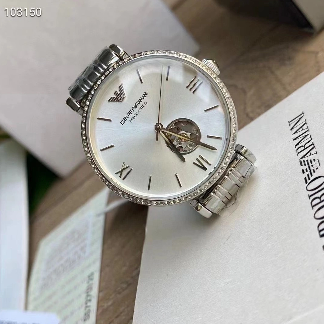 Resilient 4854 Armani AAA Quality Watches In Silver For Women