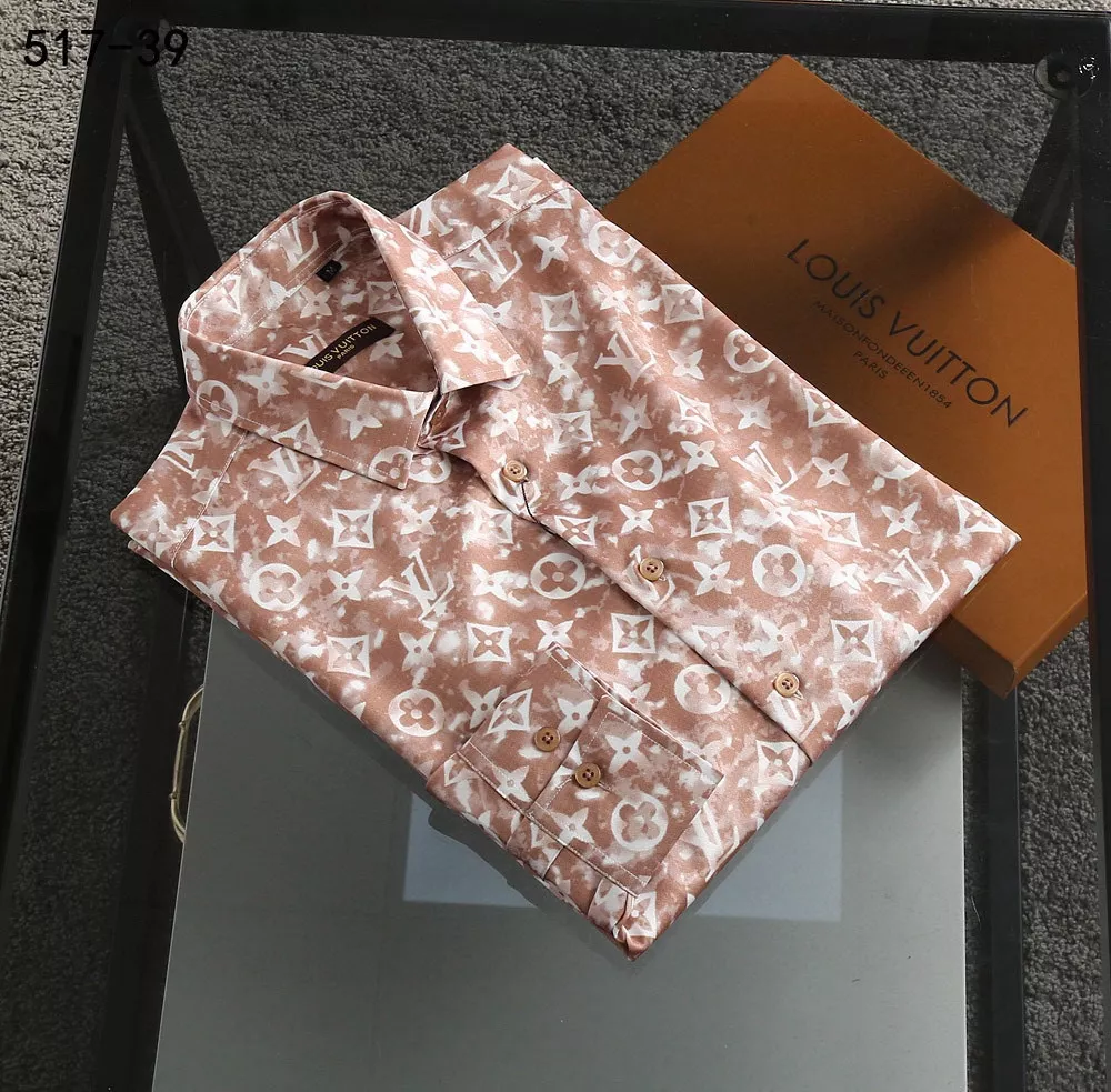 Resilient 6898 Louis Vuitton LV Shirts Long Sleeved For Men