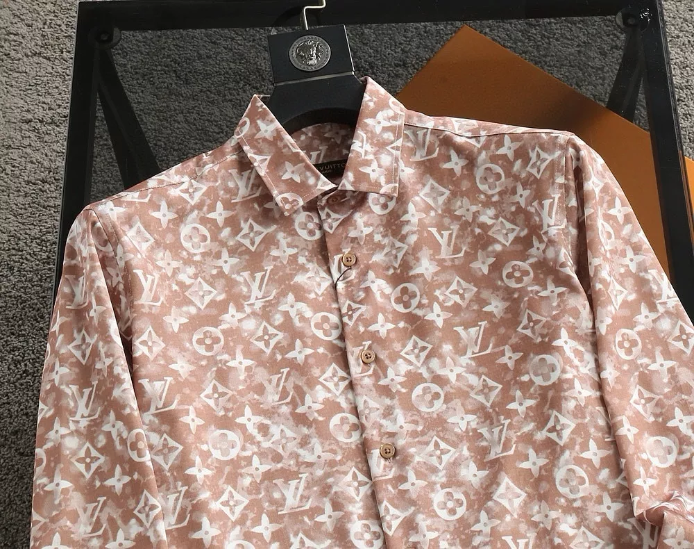 Resilient 6898 Louis Vuitton LV Shirts Long Sleeved For Men