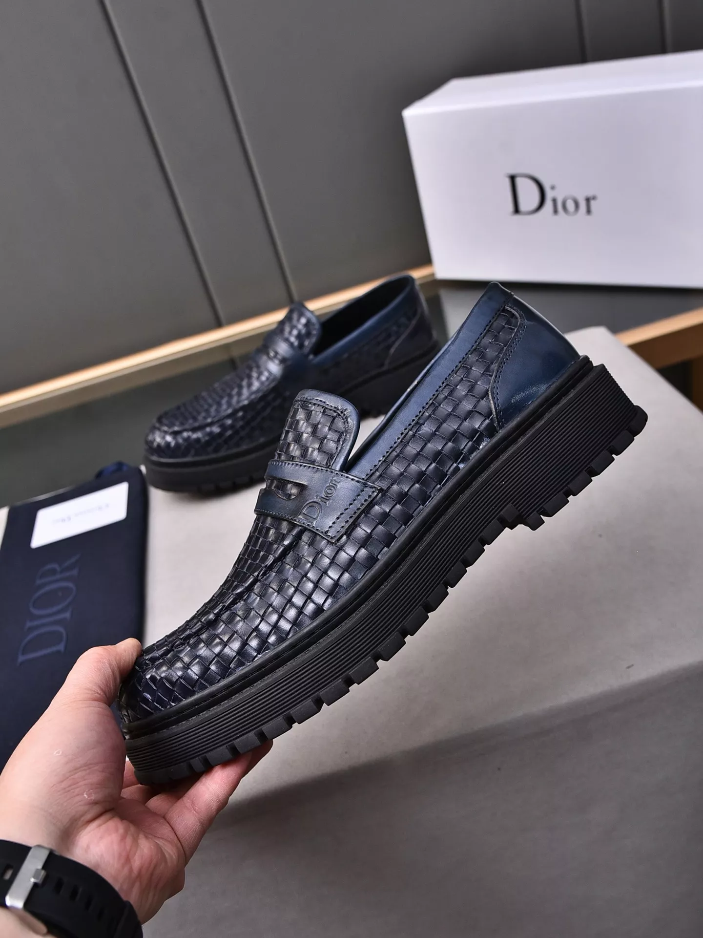 Resilient 7324 Christian Dior Leather Shoes For Men