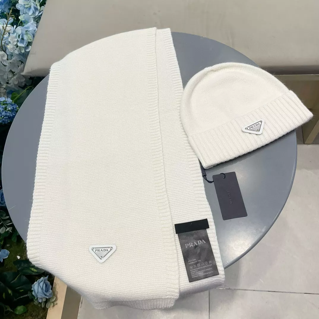 Resilient 7387 Prada Hat and Scarf Set