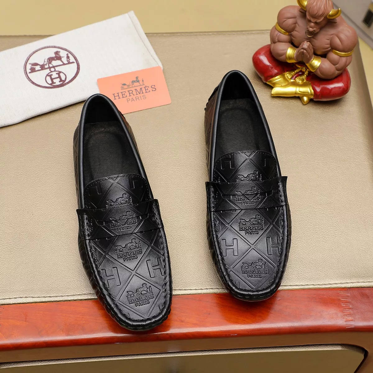 Resilient 8463 Hermes Leather Shoes For Men