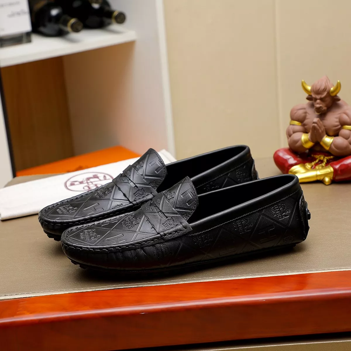 Resilient 8463 Hermes Leather Shoes For Men