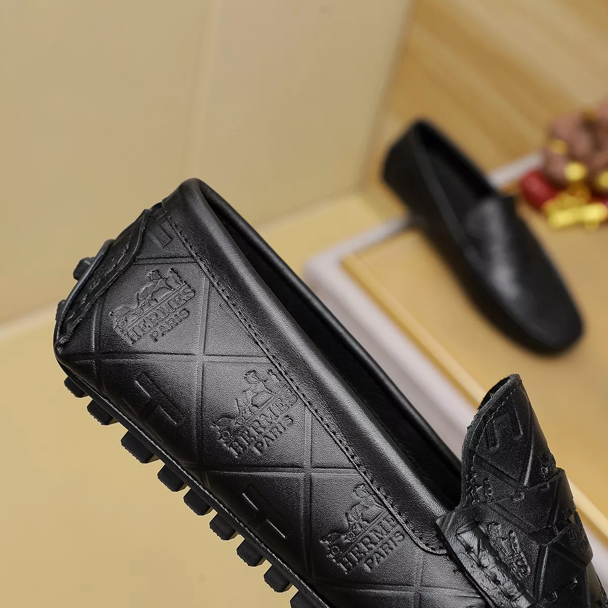 Resilient 8463 Hermes Leather Shoes For Men