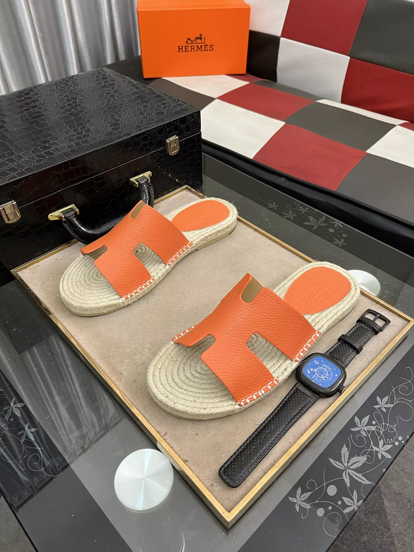 Resilient 8997 Hermes Slippers For Men