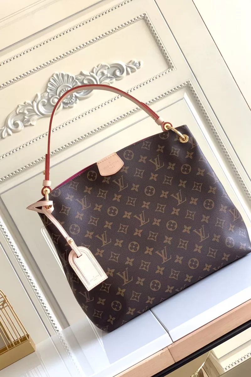 Resilient 9725 Louis Vuitton AAA Quality Handbags In Rose Red For Women